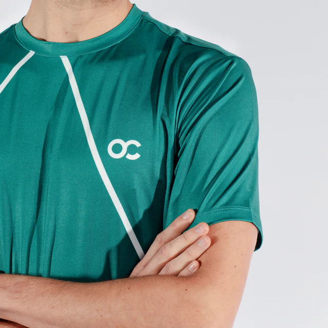 OnCourt Performance Shirt Gravel 1 Groen Logo